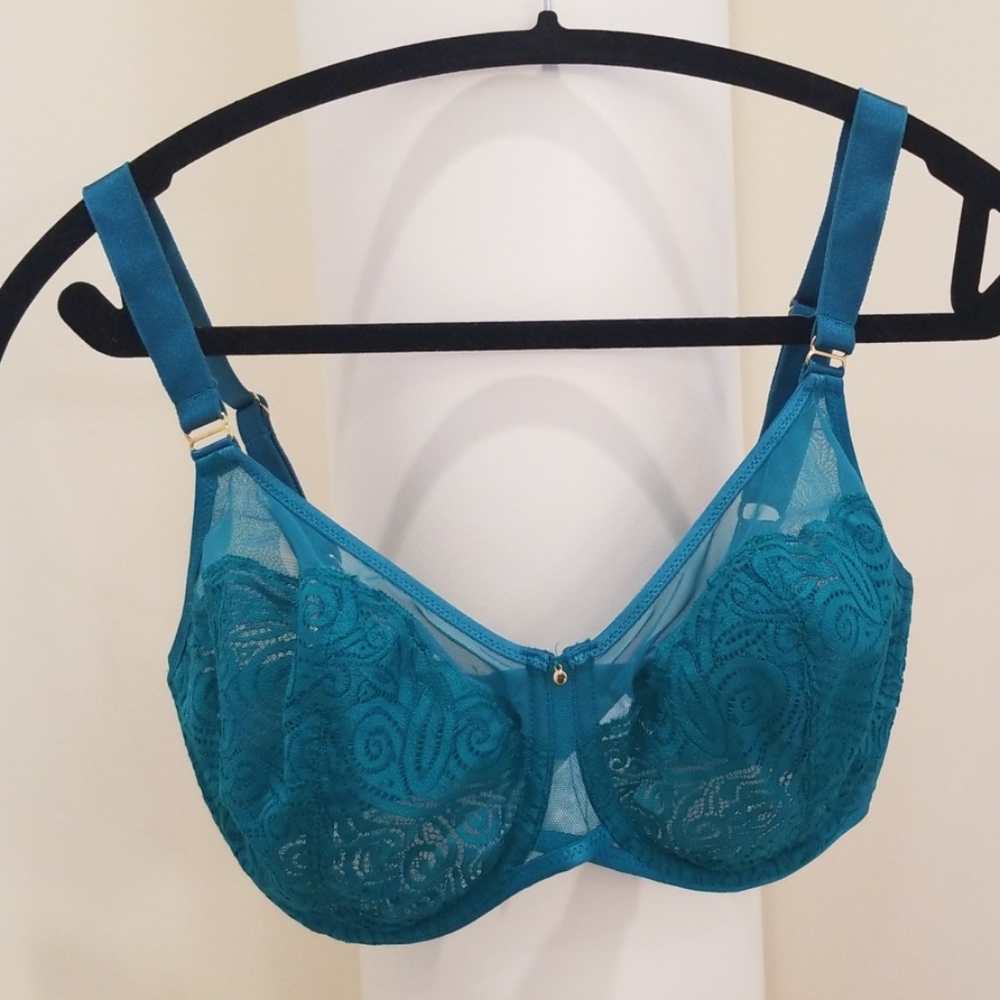 Chantelle bra 32H Pyramide Jet Green (Jade)